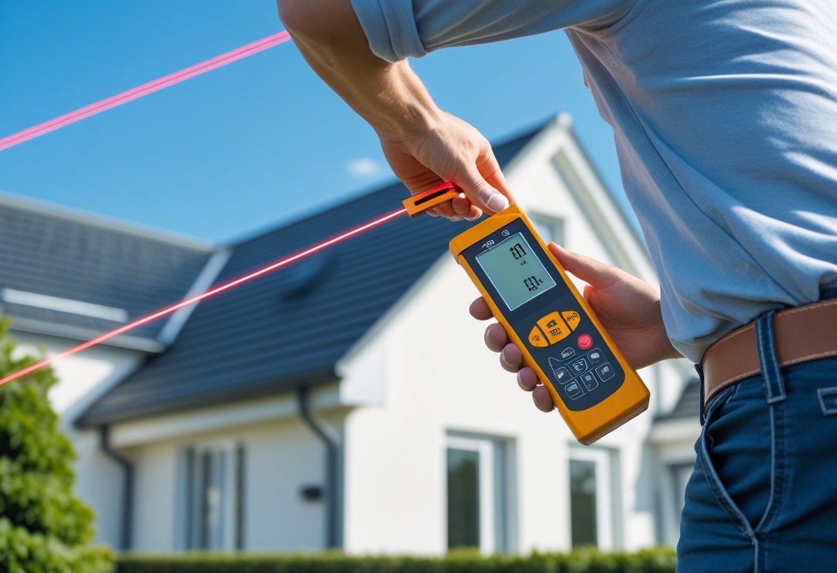 Sådan måler du præcist op til dit nye tag med en laserafstandsmåler